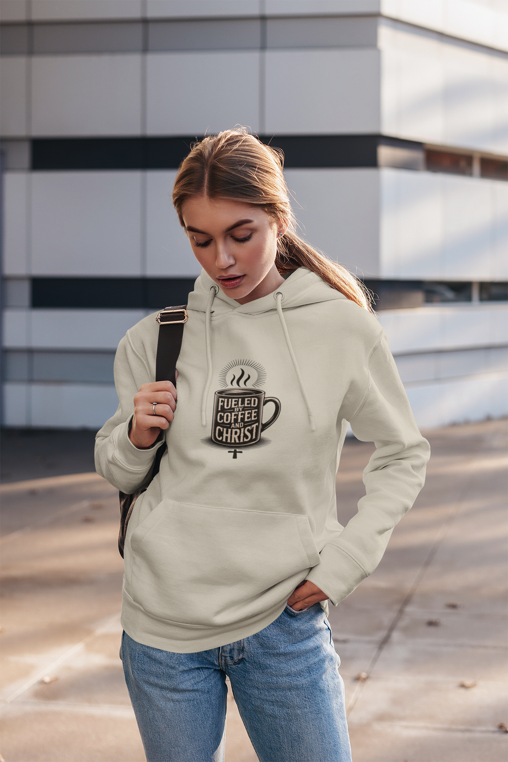 Hoodie - "Fueled by Coffee & Christ" Christian Hoodie