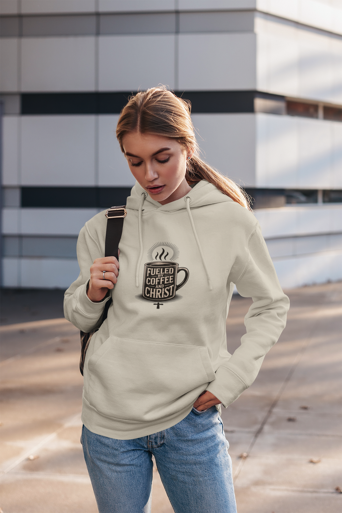 Hoodie - "Fueled by Coffee & Christ" Christian Hoodie