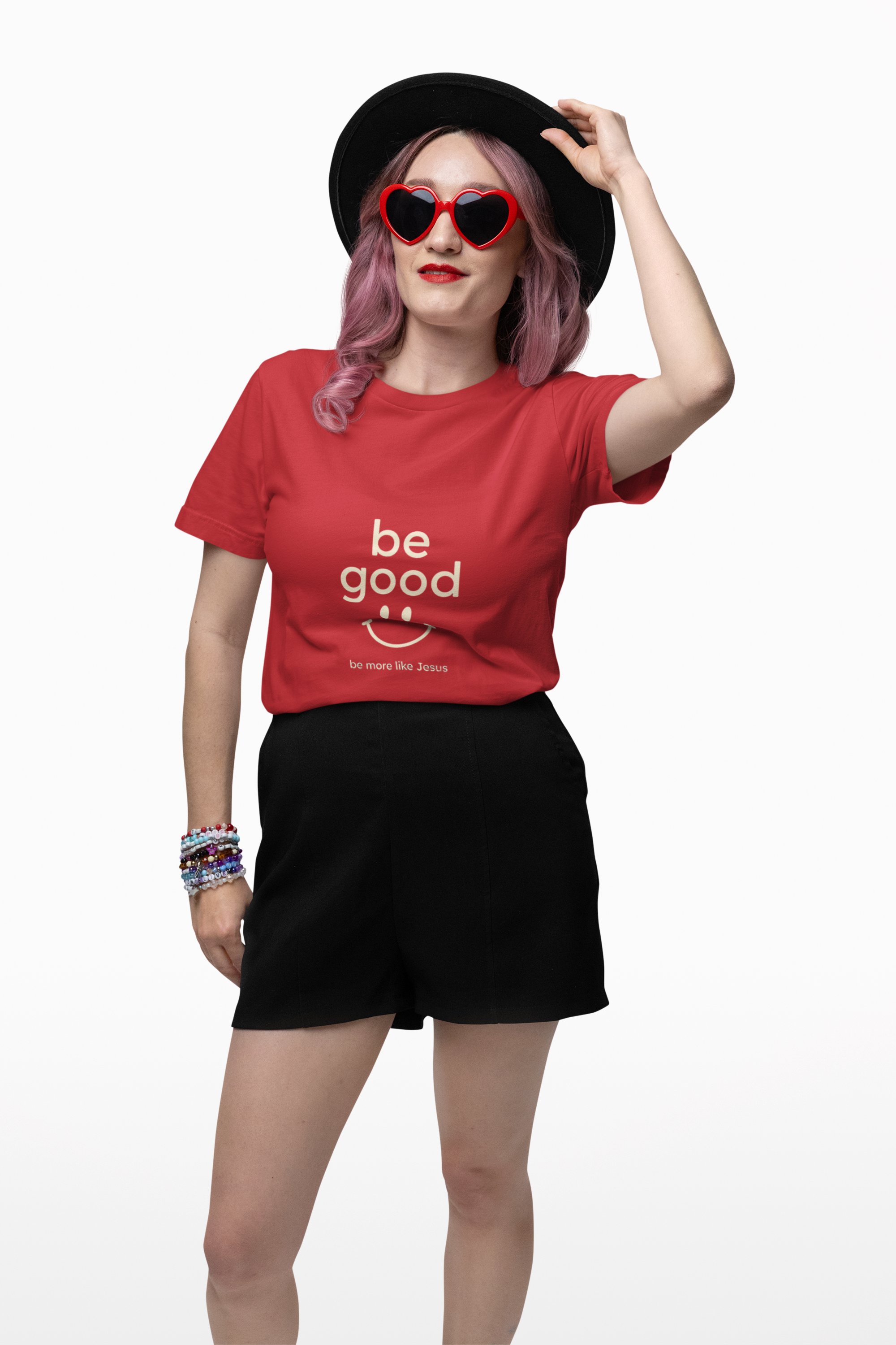 Be Good Smiley Christian T-Shirt — “be more like Jesus” Inspirational Tee