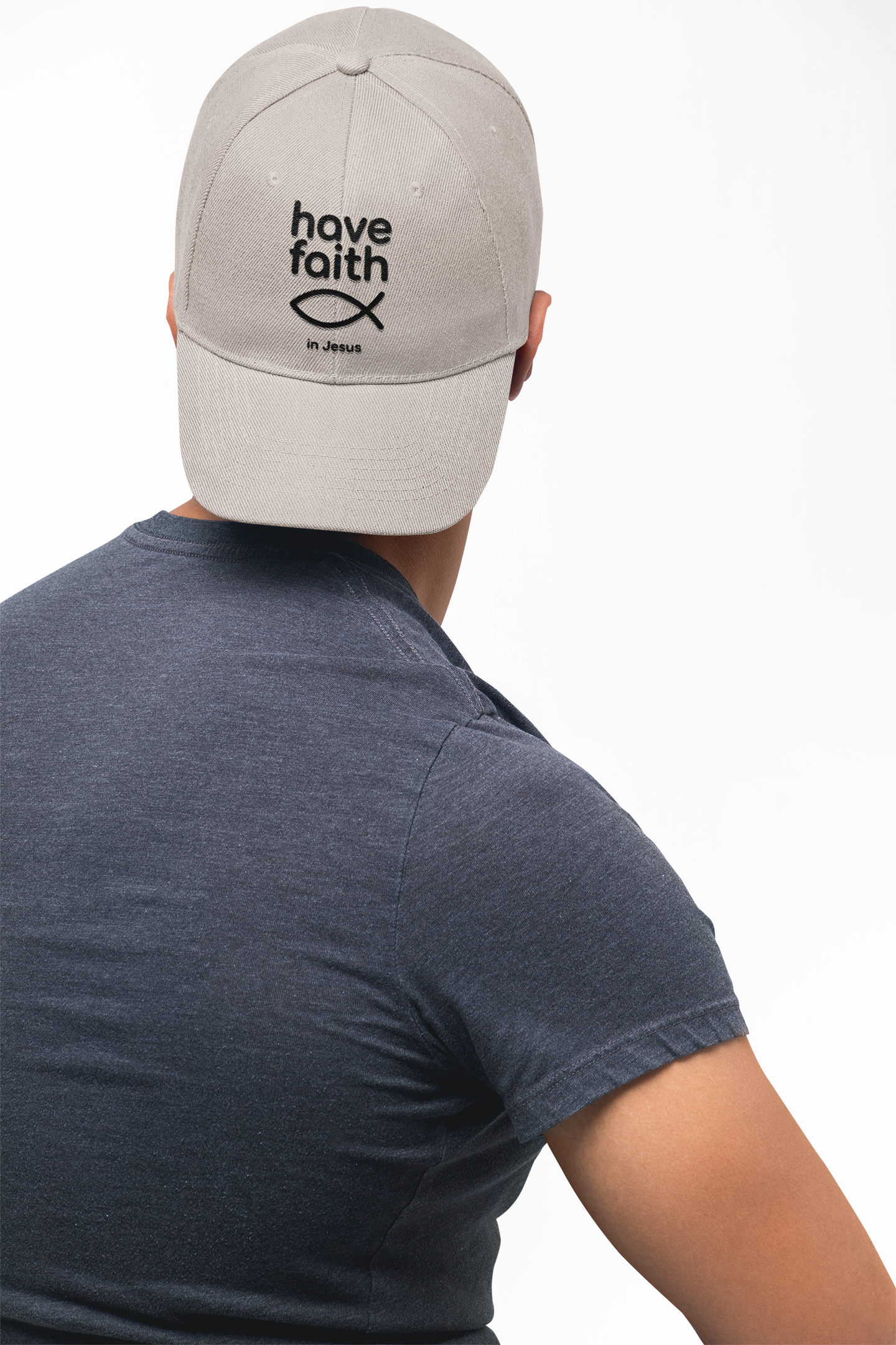 Have Faith Dad Cap — Christian Baseball Hat with Ichthys Fish