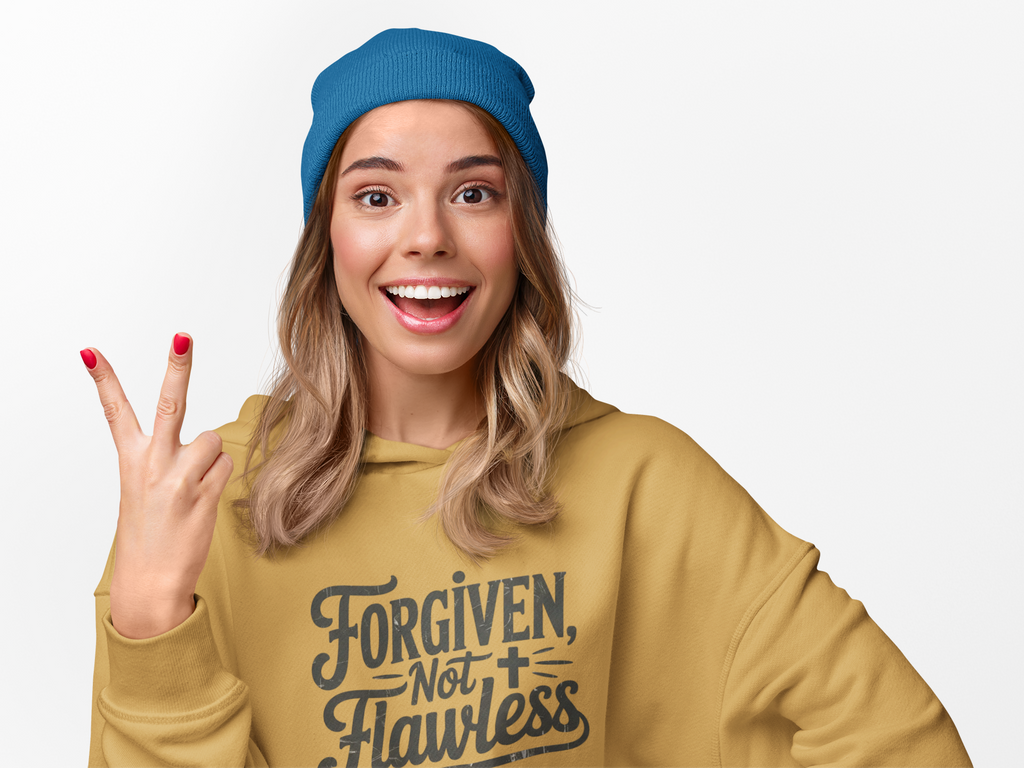 Forgiven Not Flawless Hoodie — Christian Faith Graphic Hoodie