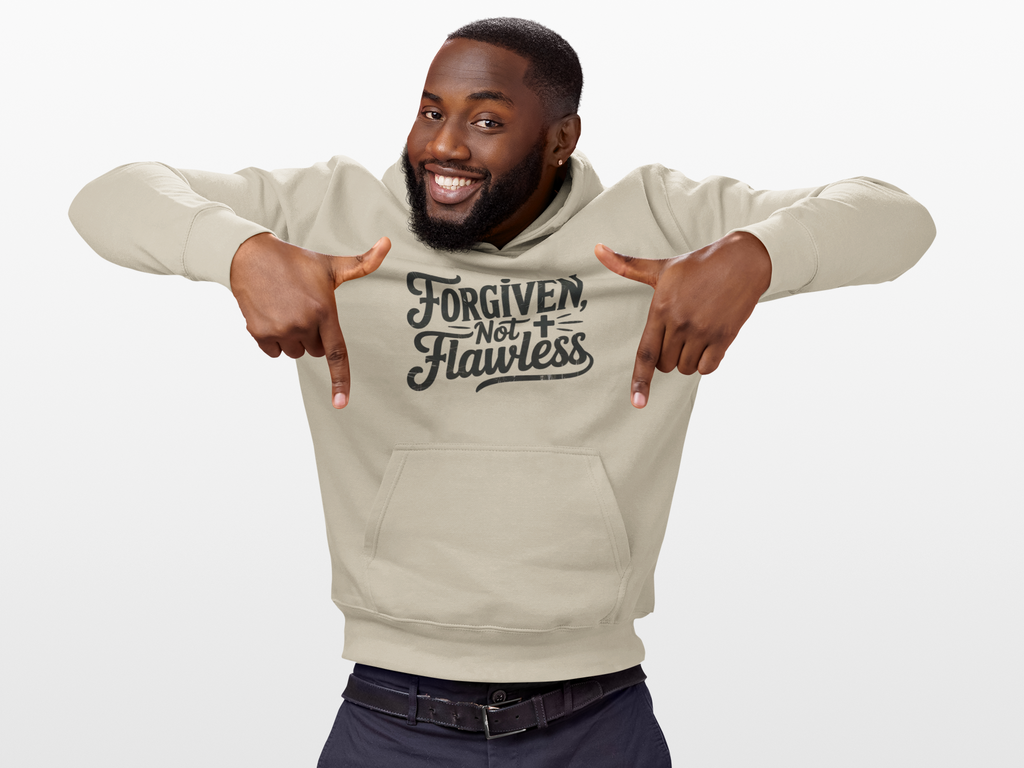 Forgiven Not Flawless Hoodie — Christian Faith Graphic Hoodie
