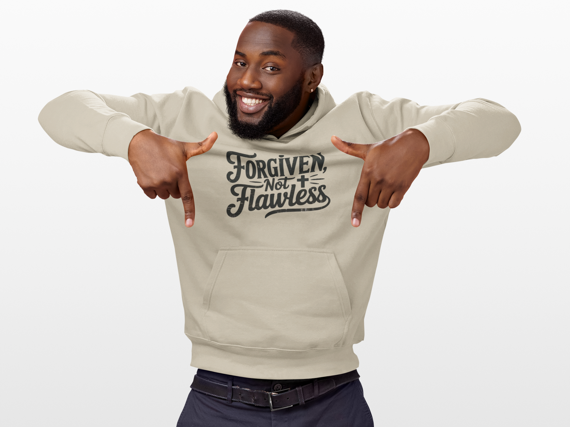 Forgiven Not Flawless Hoodie — Christian Faith Graphic Hoodie
