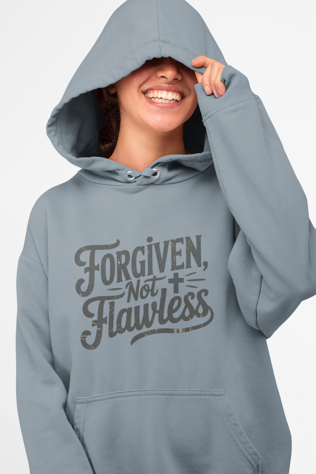 Forgiven Not Flawless Hoodie — Christian Faith Graphic Hoodie