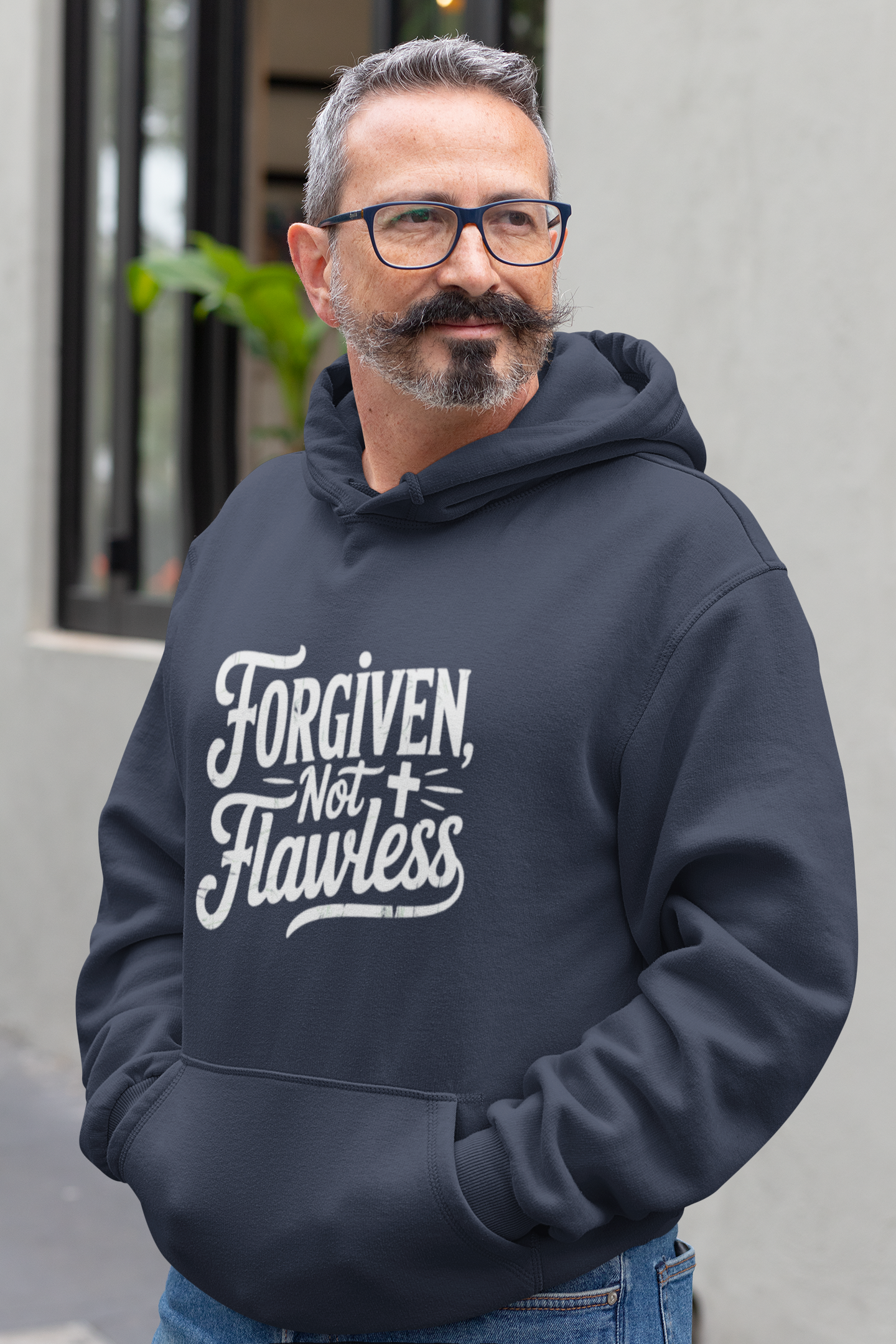 Forgiven Not Flawless - Christian Faith Hoodie
