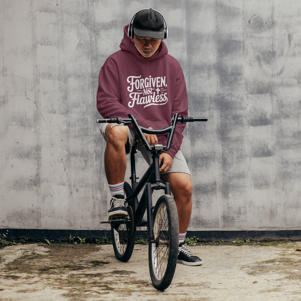 Forgiven Not Flawless - Christian Faith Hoodie