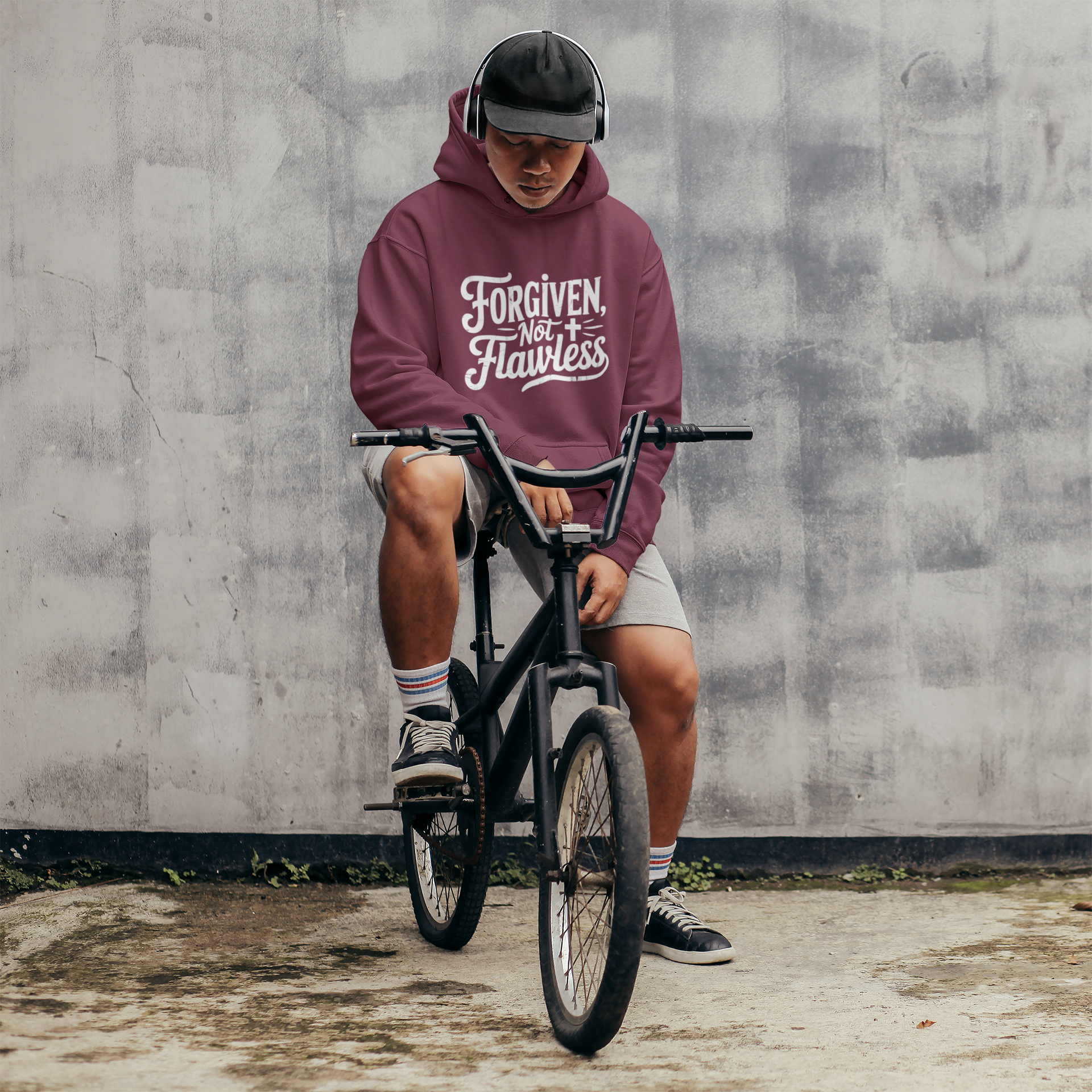 Forgiven Not Flawless - Christian Faith Hoodie