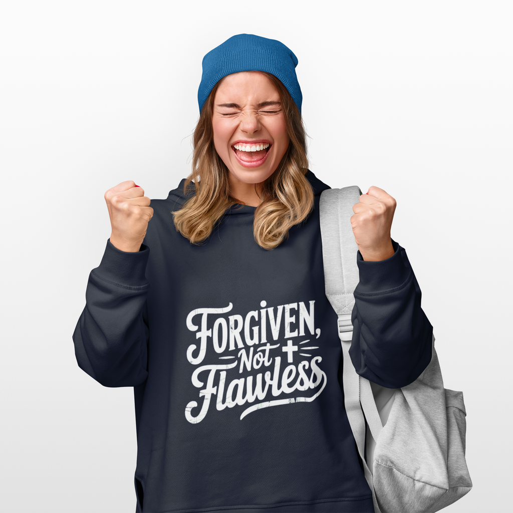 Forgiven Not Flawless - Christian Faith Hoodie