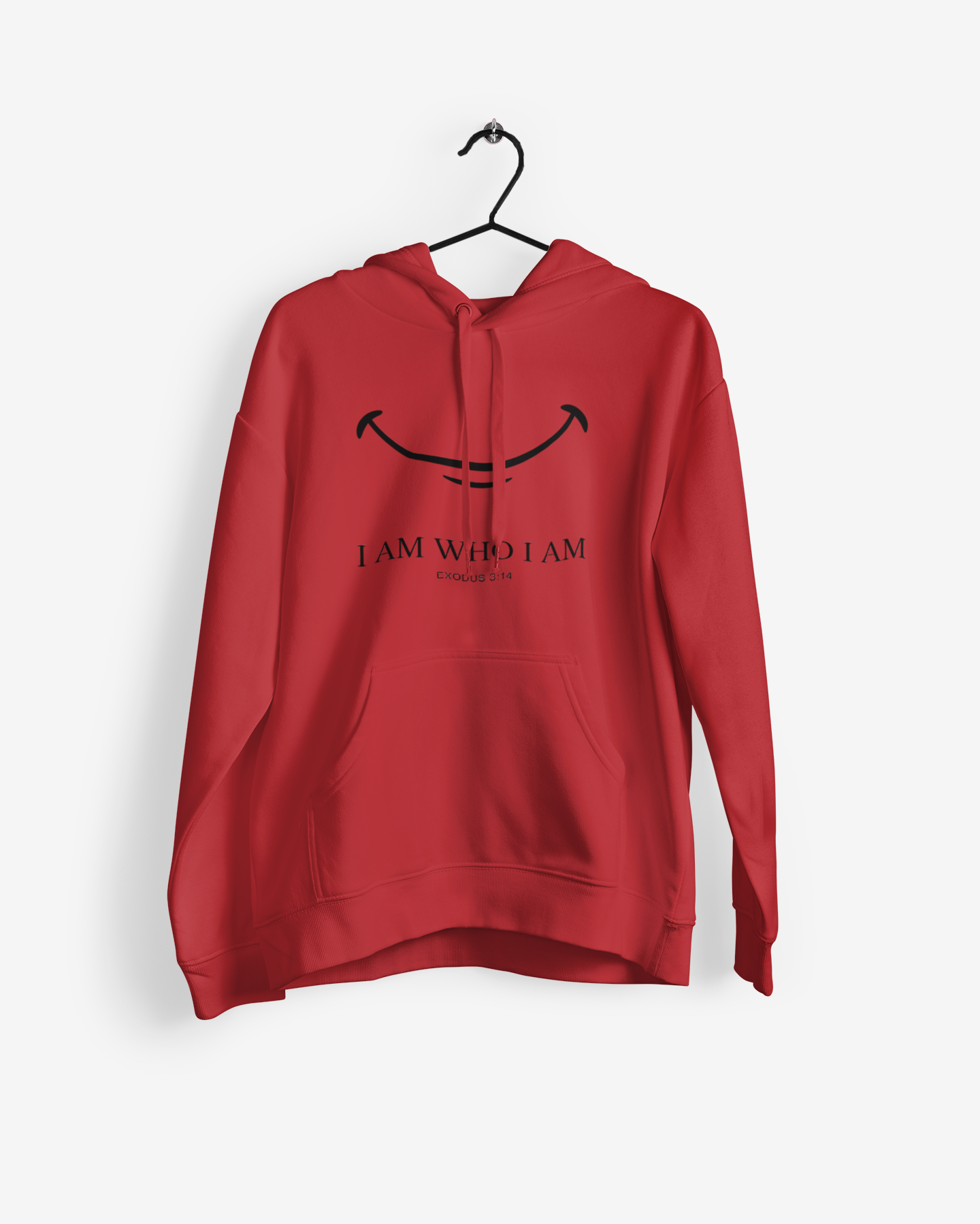 Hoodie — "I Am Who I Am" Minimalist Inspirational Pullover