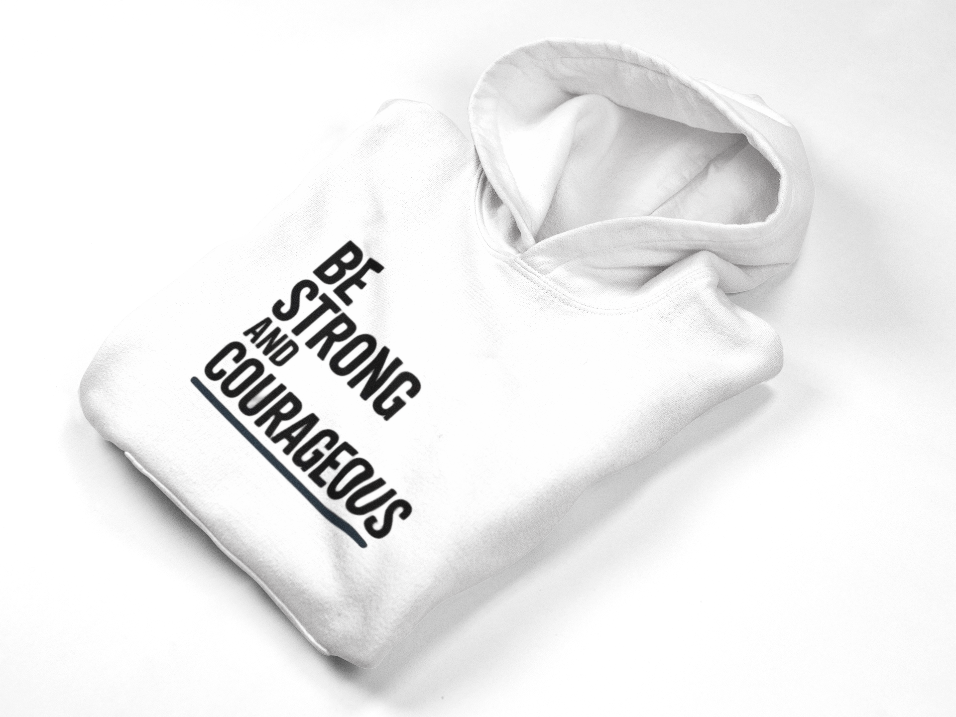 Faith Over Fear Hoodie — Be Strong and Courageous Christian Inspirational Sweatshirt