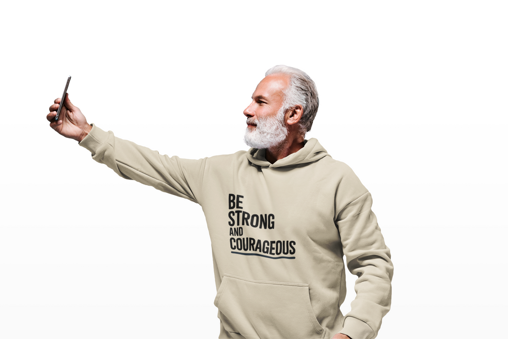 Faith Over Fear Hoodie — Be Strong and Courageous Christian Inspirational Sweatshirt