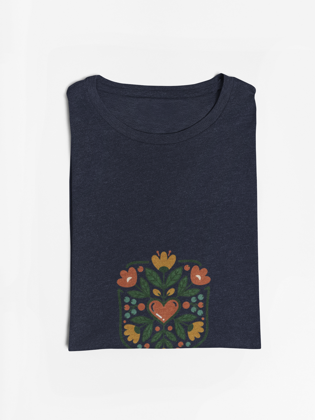Stay Rooted in Faith Folklore T-Shirt | folk botanical, embroidery-style design
