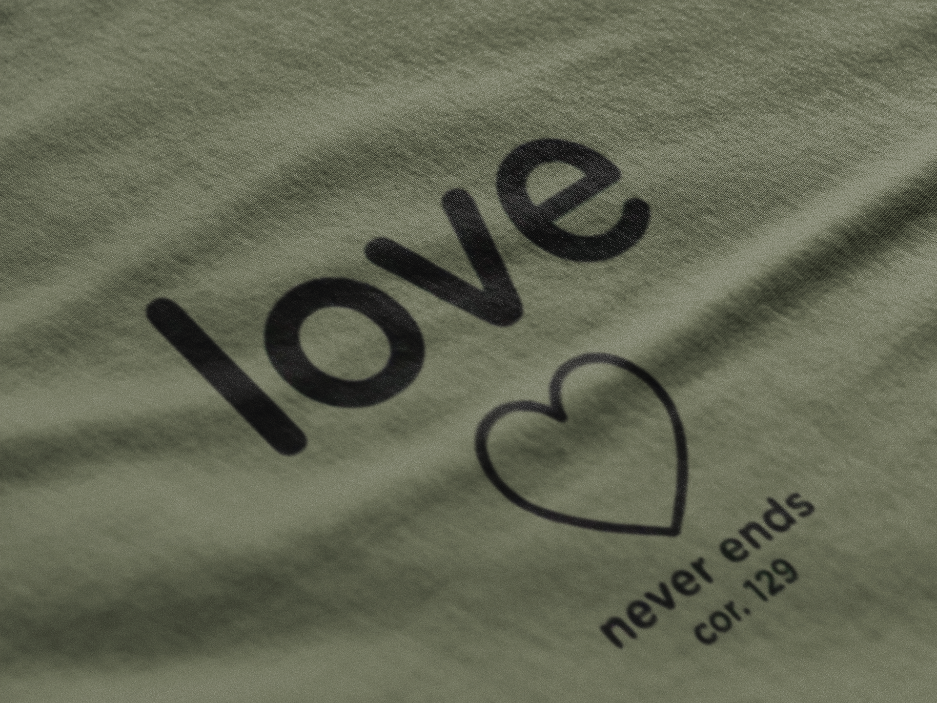 Love Never Ends - Christian Scripture T-Shirt
