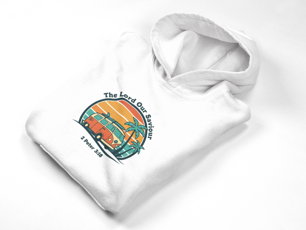 The Lord our Saviour, Sunset Roadtrip Hoodie | 70s Sunset, Retro Surf Graphic