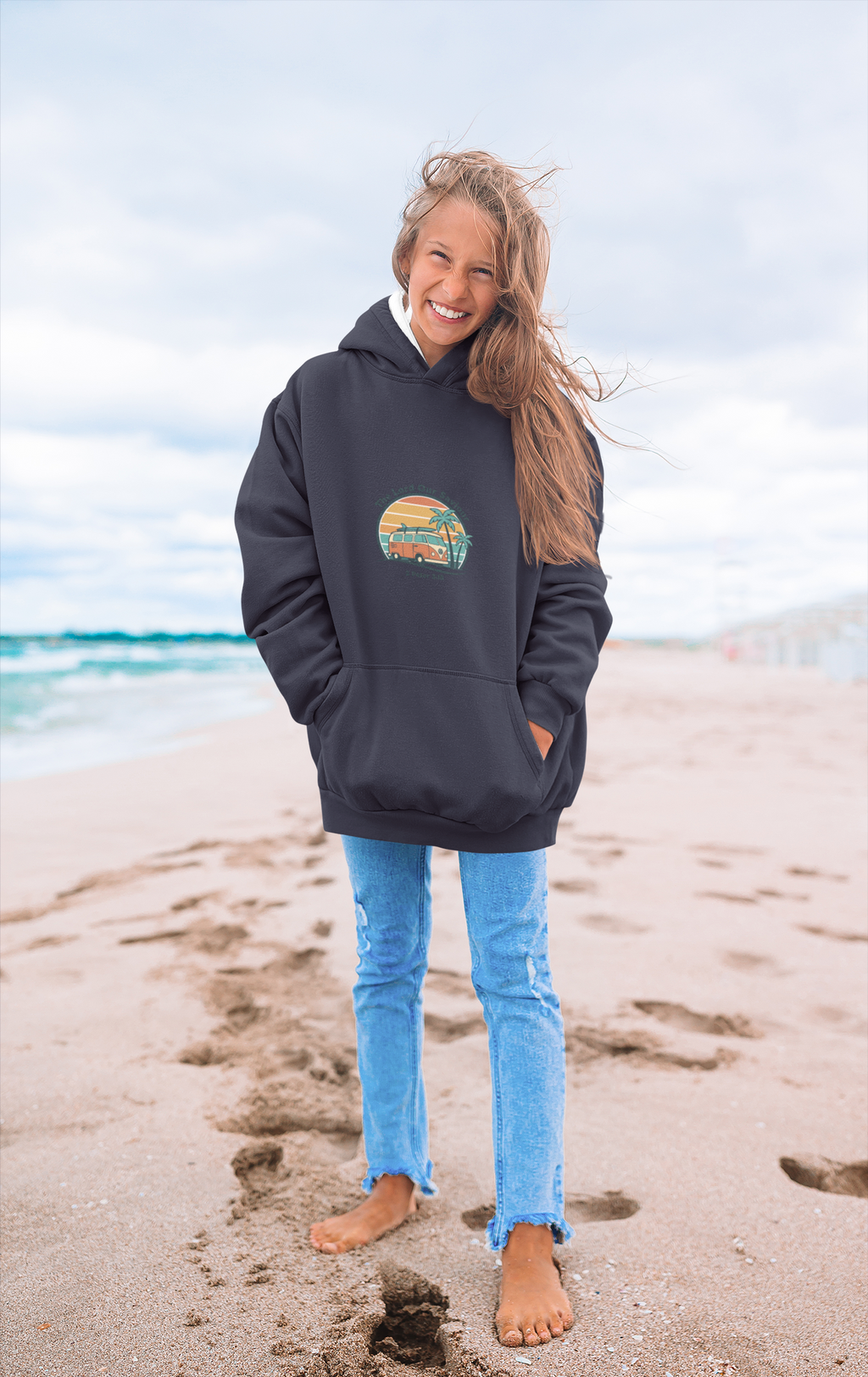 The Lord our Saviour, Sunset Roadtrip Hoodie | 70s Sunset, Retro Surf Graphic