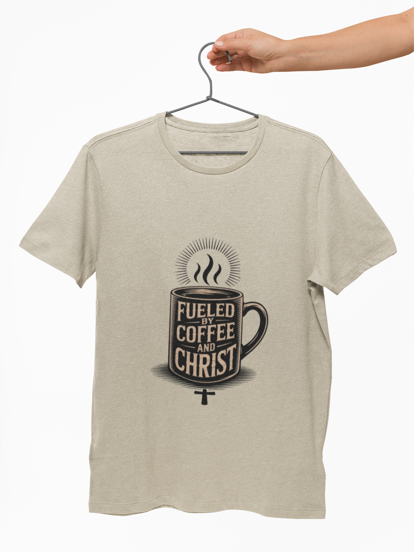 Fueled by Coffee and Christ - Casual Worship T-Shirt