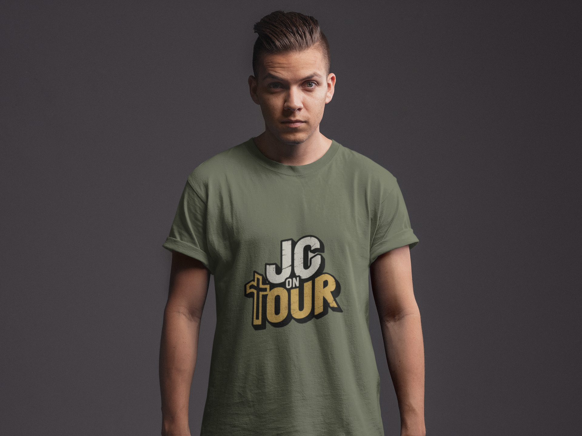 JC On Tour Christian T-Shirt — Funny Jesus Tee for Faith-Based Gifts