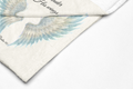 Velveteen Plush Blanket, Blue - "Under His Wings" Psalm 91:4 Christian Throw