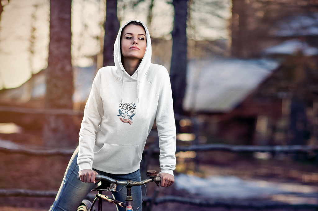 Let It Go With God Hoodie — Faith-Inspired Dove Graphic Pullover