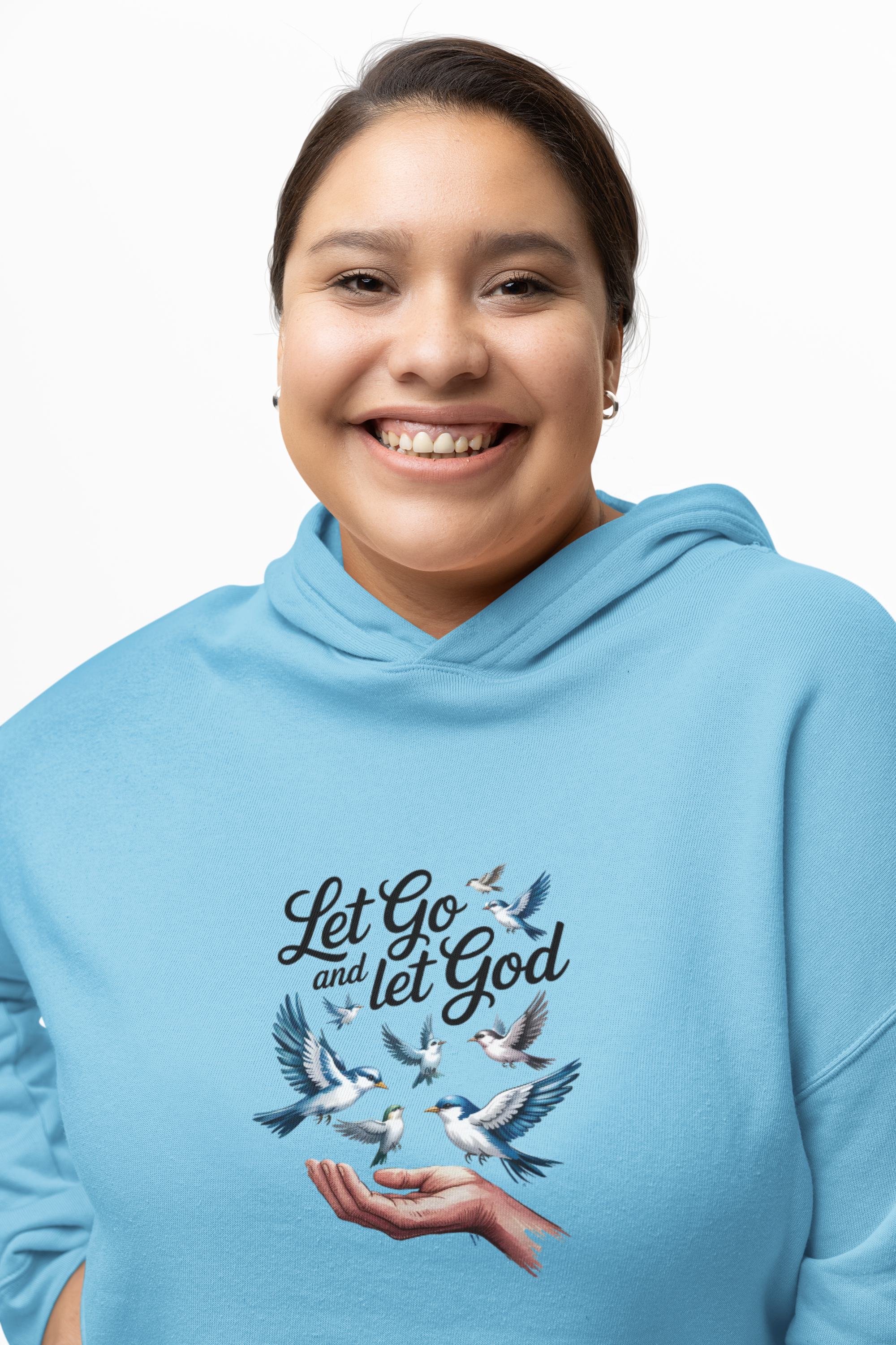 Let It Go With God Hoodie — Faith-Inspired Dove Graphic Pullover