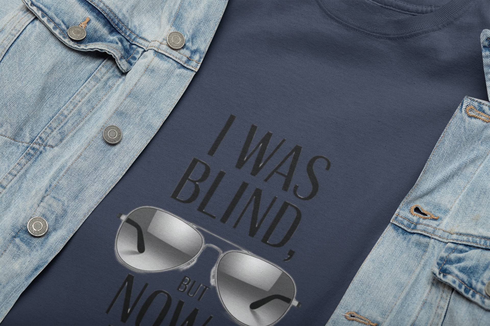 I Was Blind But Now I See Aviator Sunglasses T-Shirt
