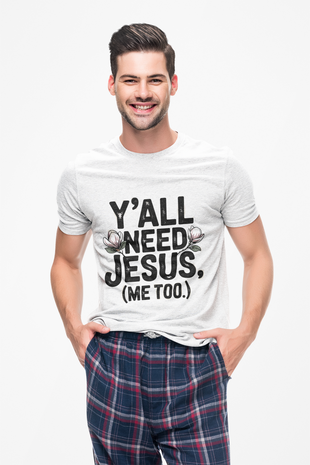 T-Shirt — "Y'all Need Jesus (Me Too.)" Christian Graphic Tee