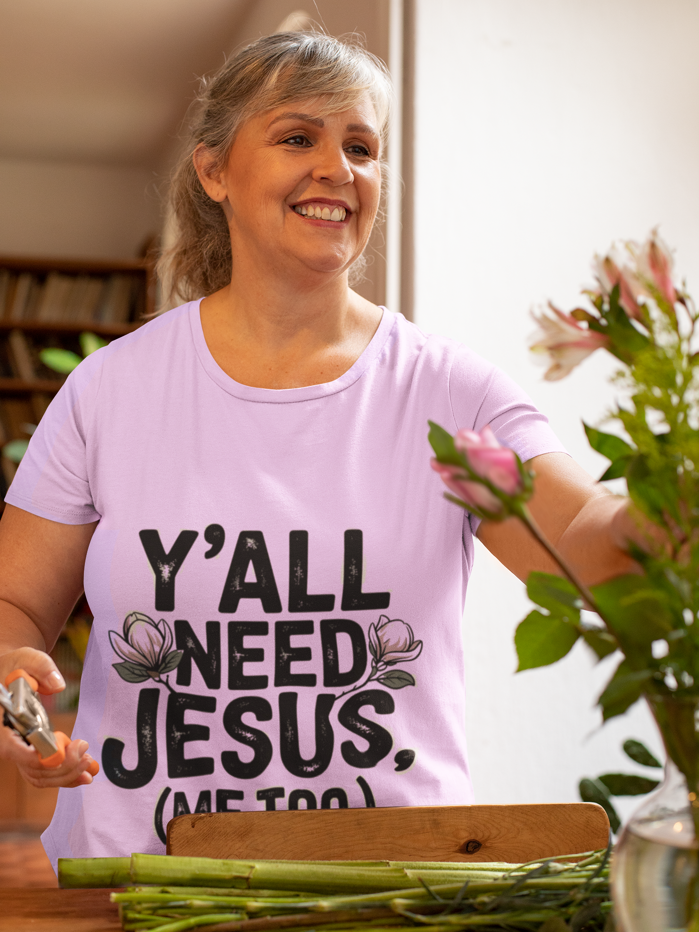T-Shirt — "Y'all Need Jesus (Me Too.)" Christian Graphic Tee