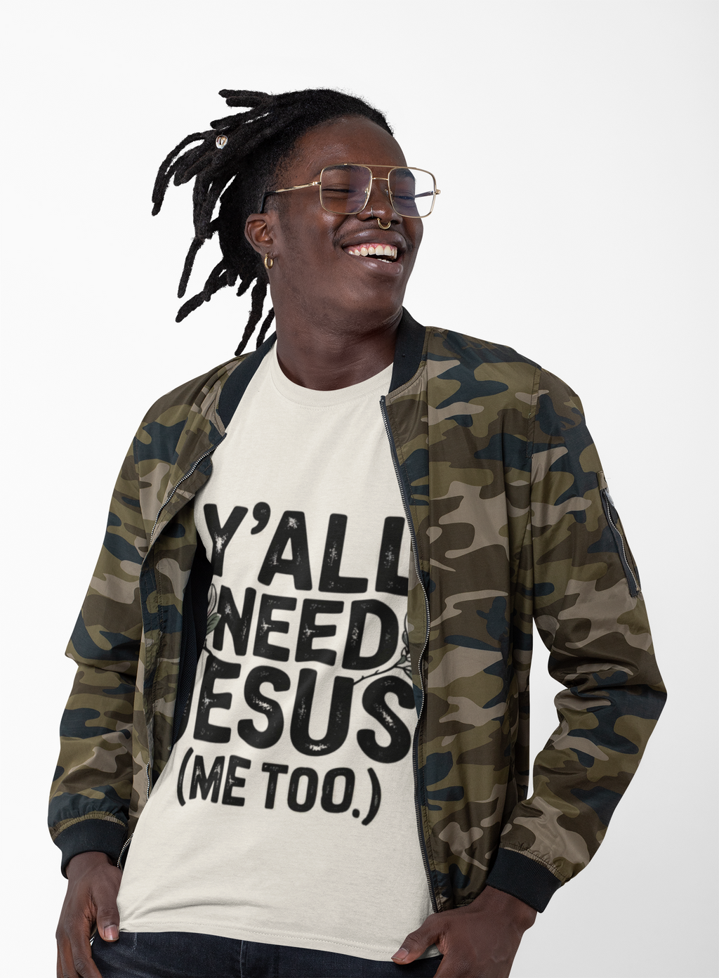 T-Shirt — "Y'all Need Jesus (Me Too.)" Christian Graphic Tee