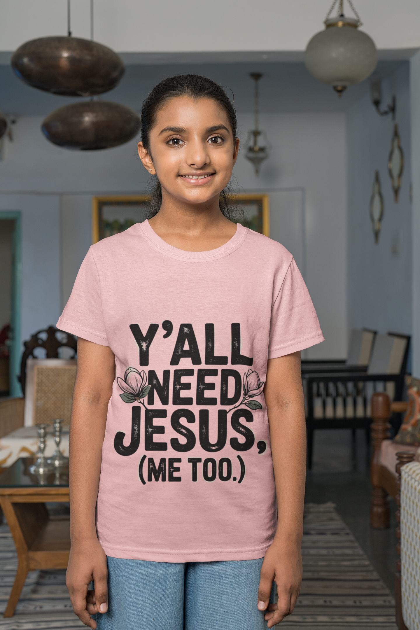 T-Shirt — "Y'all Need Jesus (Me Too.)" Christian Graphic Tee