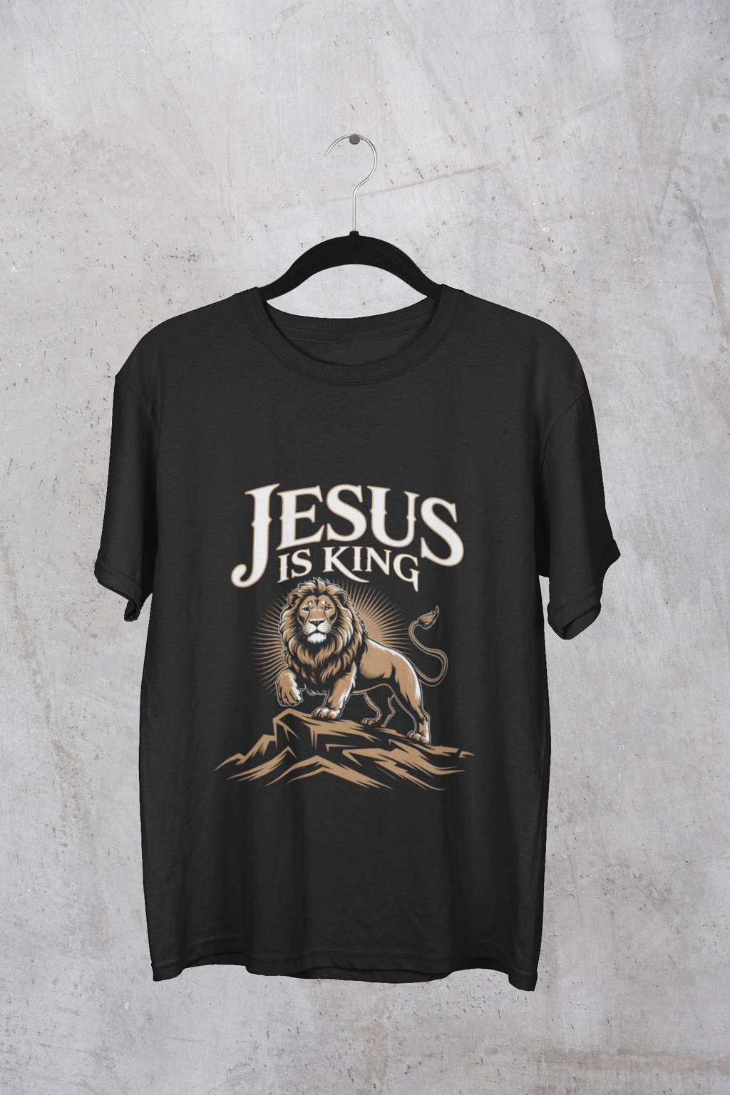 Jesus Lion Graphic T-Shirt — Faith-Based Christian Tee