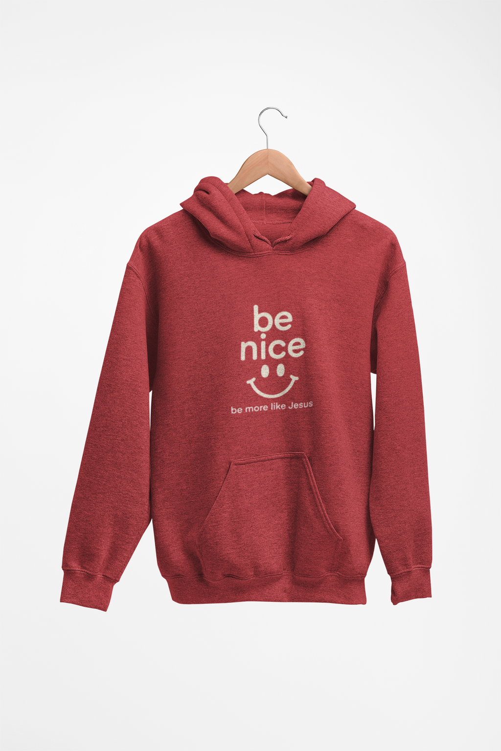 Be Nice Hoodie — Minimal Kindness Graphic Fleece Hoodie