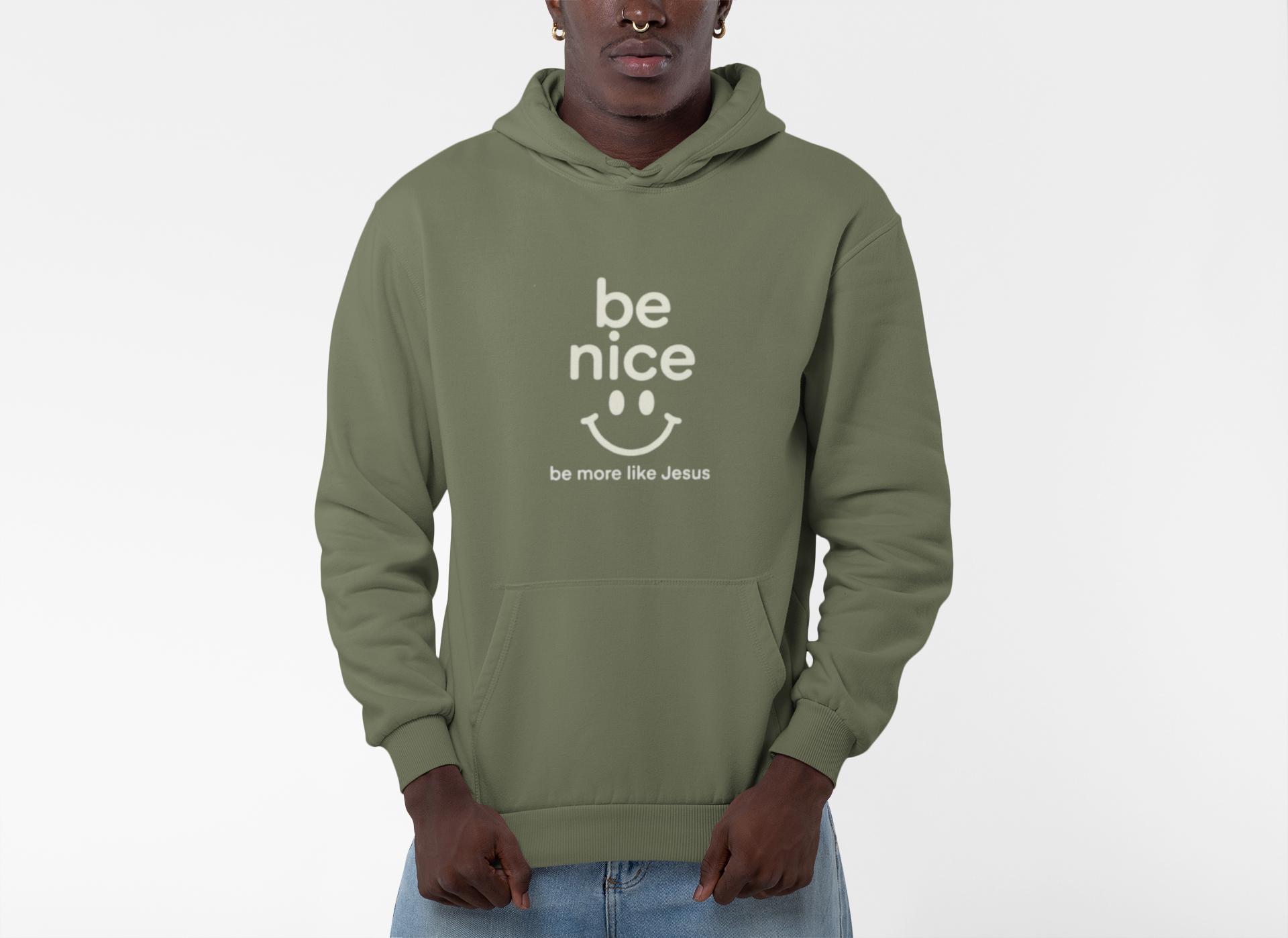 Be Nice Hoodie — Minimal Kindness Graphic Fleece Hoodie