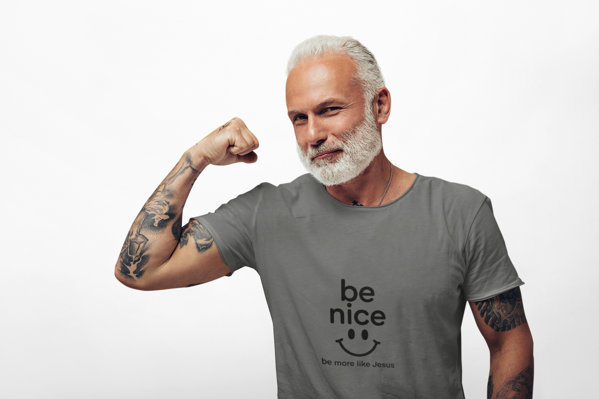 Be Nice Smiley T-Shirt — "be more like Jesus" Christian Tee
