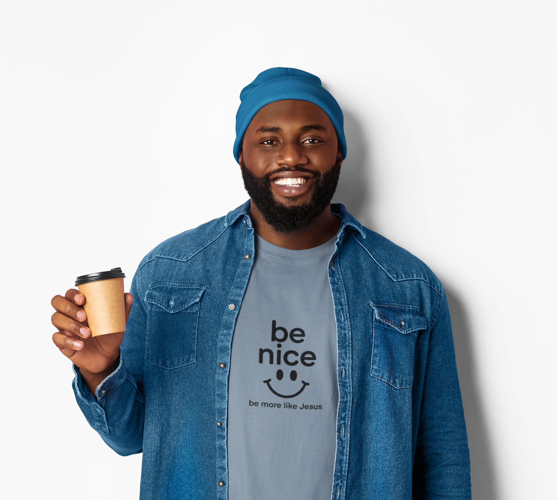 Be Nice Smiley T-Shirt — "be more like Jesus" Christian Tee