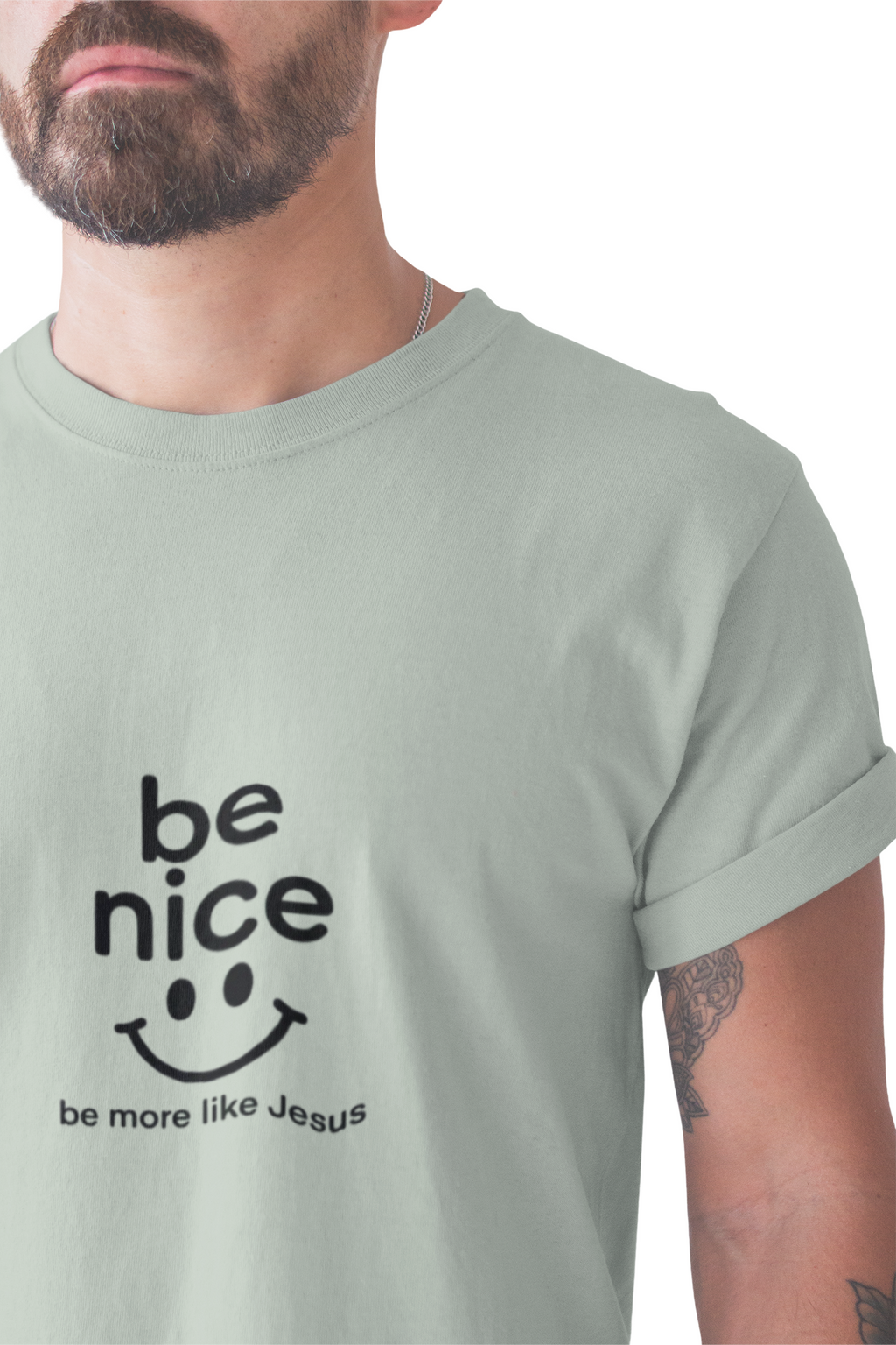 Be Nice Smiley T-Shirt — "be more like Jesus" Christian Tee