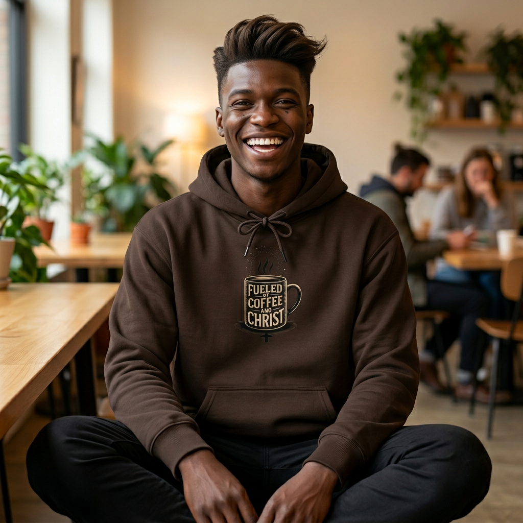 Hoodie - "Fueled by Coffee & Christ" Christian Hoodie