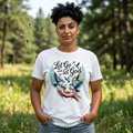 Angel Wings Graphic T-Shirt — Pastel Blue Feather Back Print