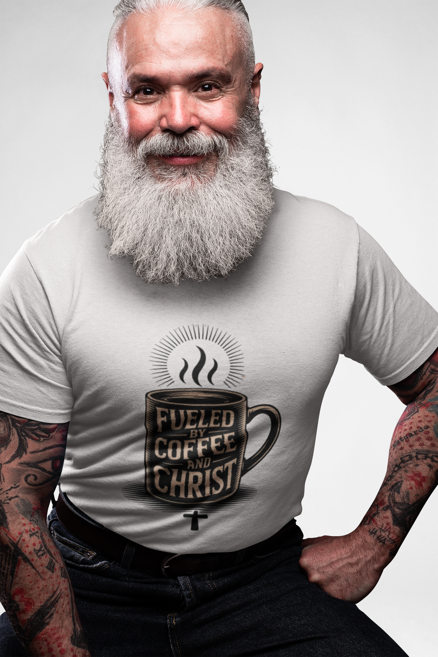 Fueled by Coffee and Christ - Casual Worship T-Shirt