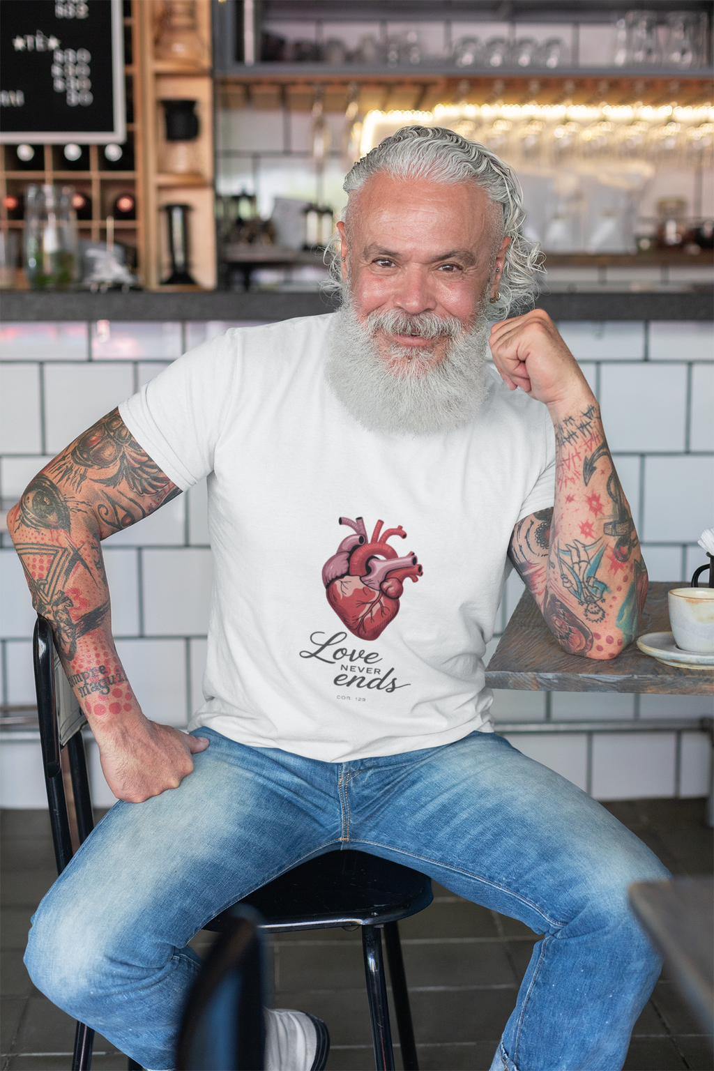 Love Never Ends Christian T-Shirt — Inspirational Scripture Tee