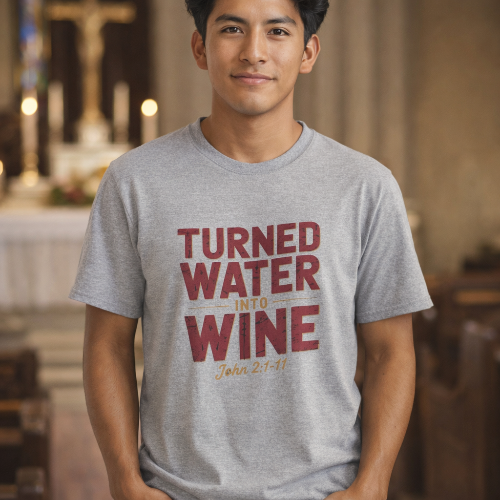 Turned Water Into Wine - Christian T-Shirt