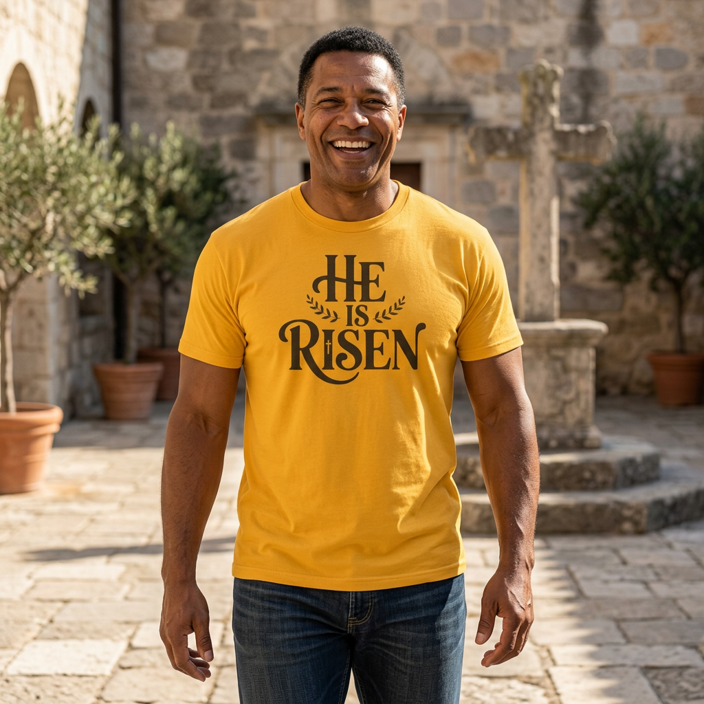 He Is Risen Christian T-Shirt — Faith Tee