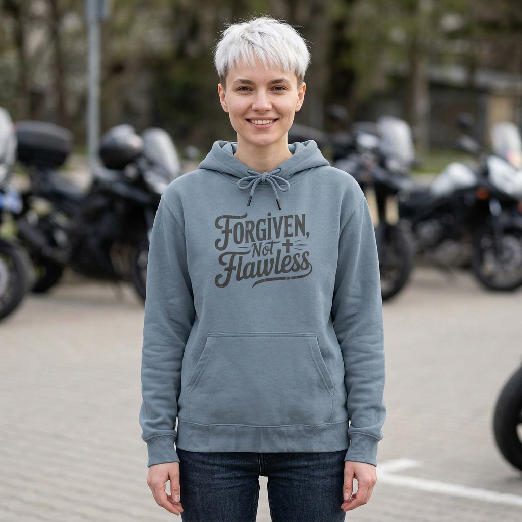 Forgiven Not Flawless Hoodie — Christian Faith Graphic Hoodie
