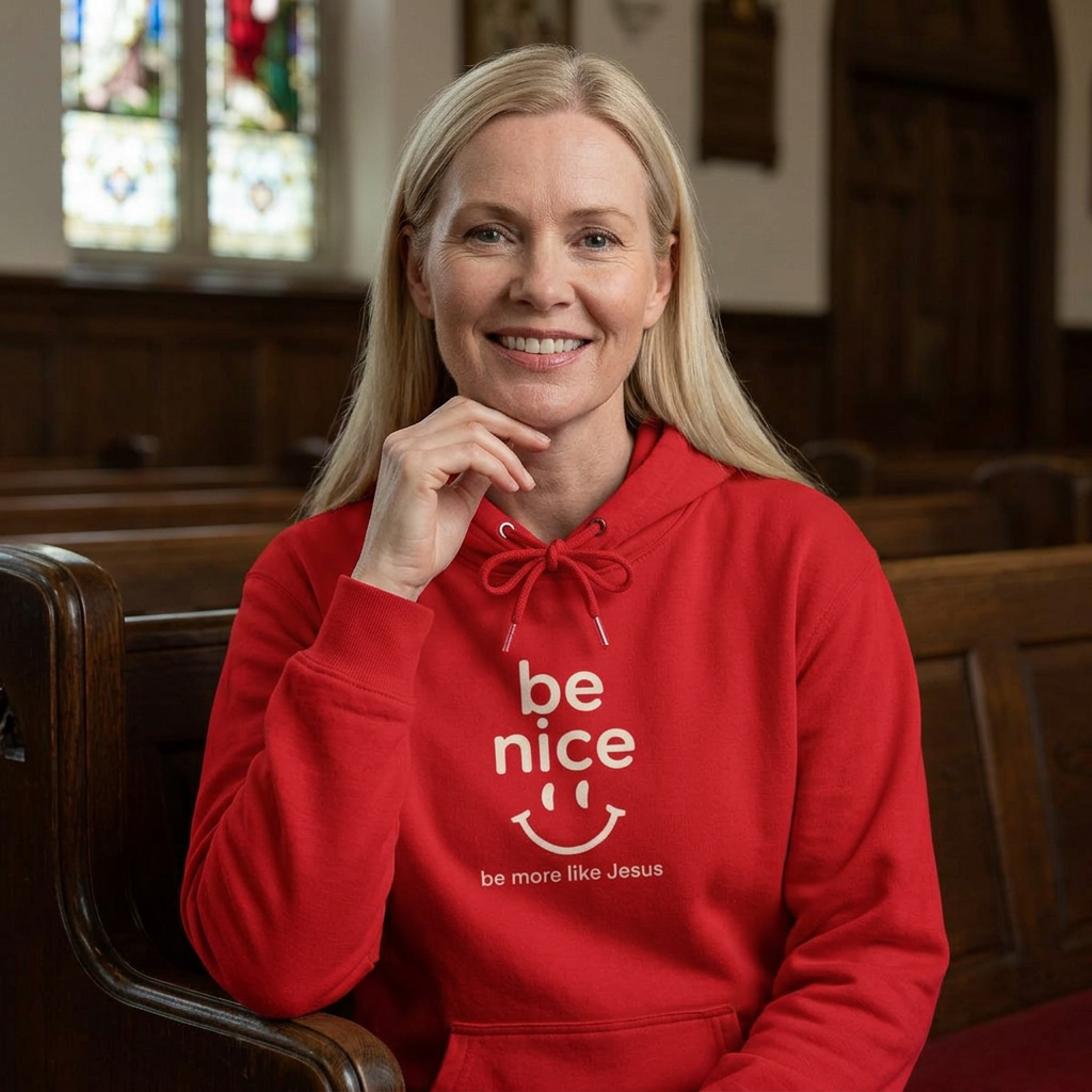 Be Nice Hoodie — Minimal Kindness Graphic Fleece Hoodie