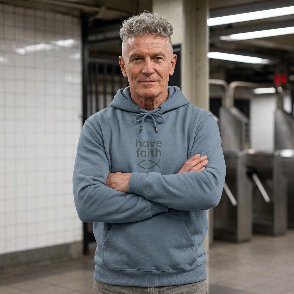 Have Faith Christian Hoodie — Minimal Christian Fish Symbol Pullover