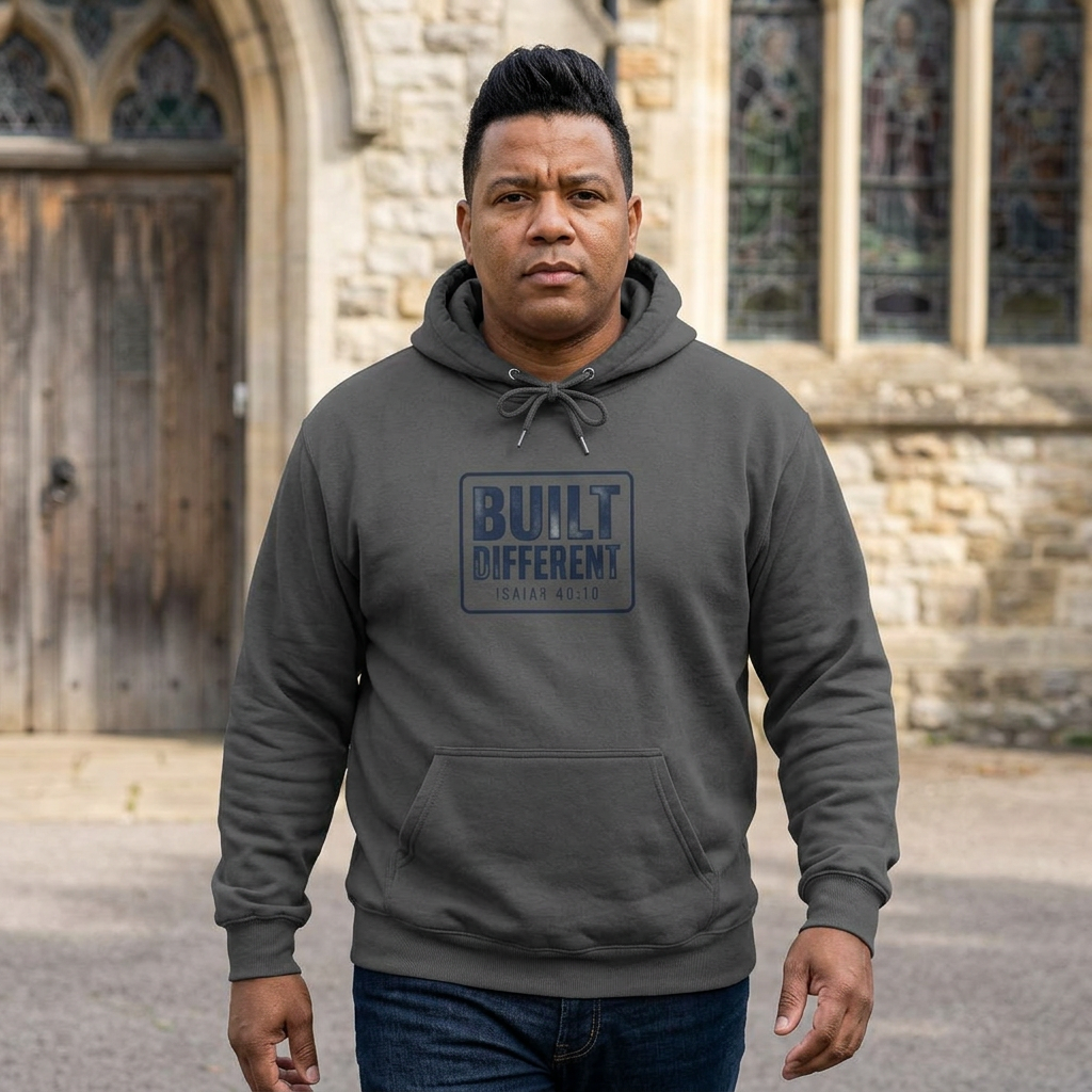 Built Different Hoodie — Motivational Graphic Pullover