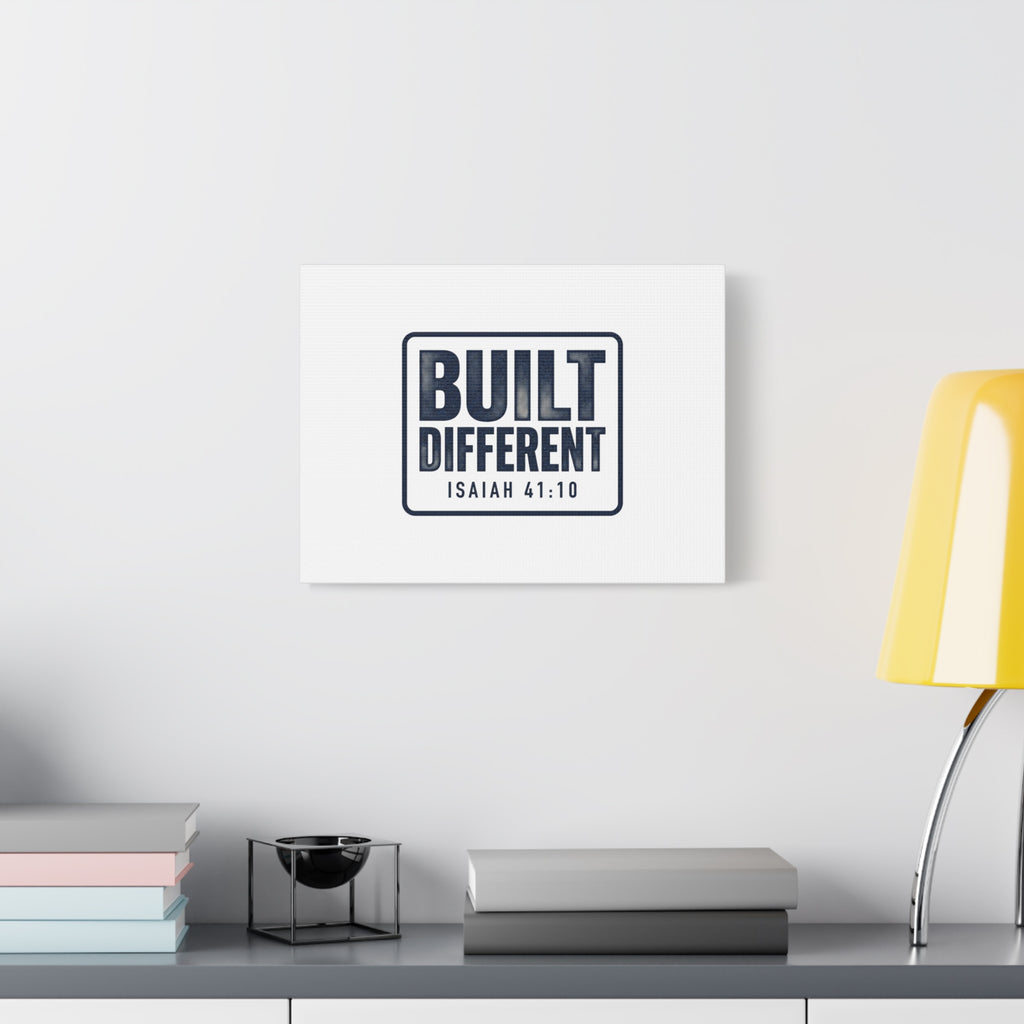 Built Different Isaiah 41:10 Canvas Wall Art