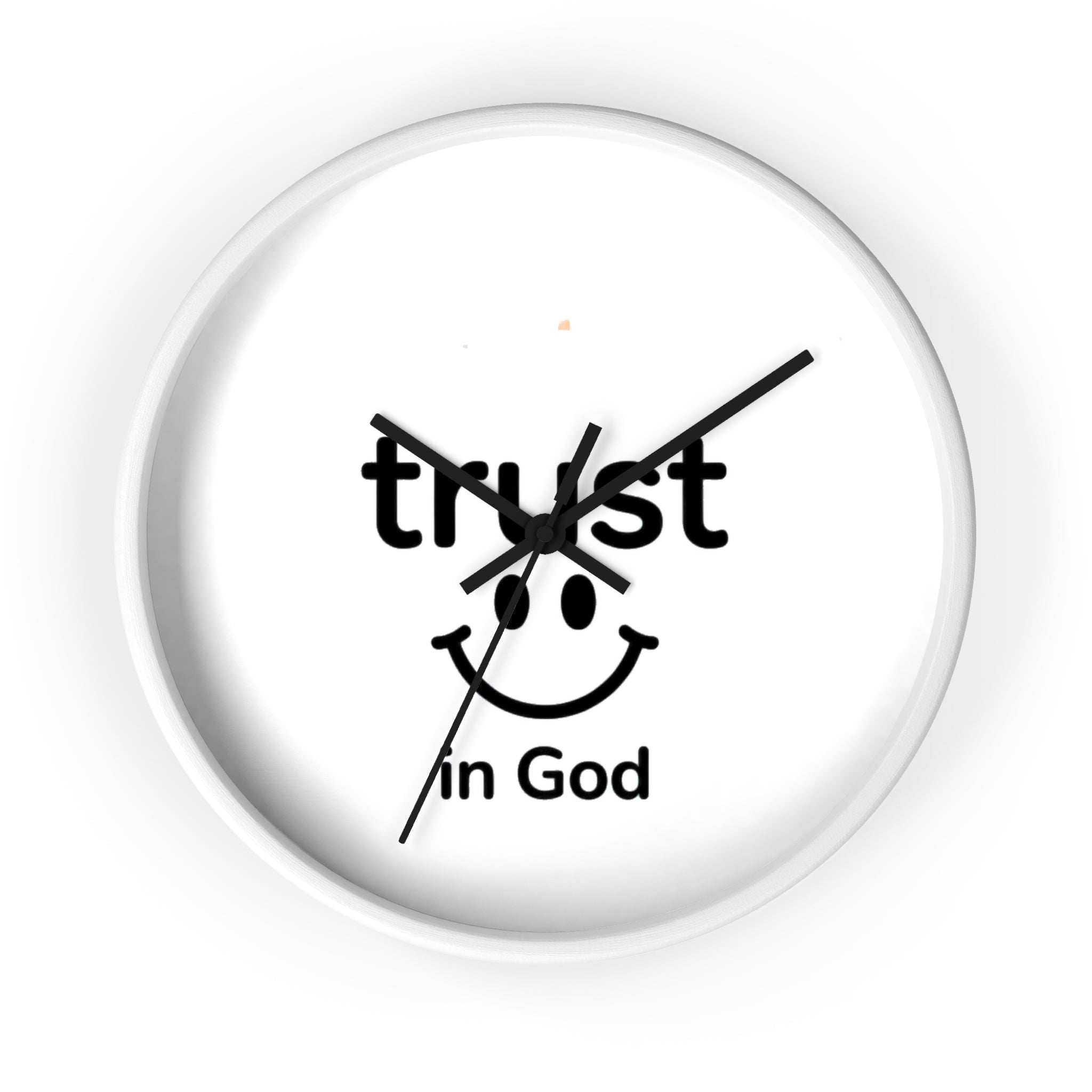 Wall Clock — "Trust in God" Smiley Faith Wall Clock