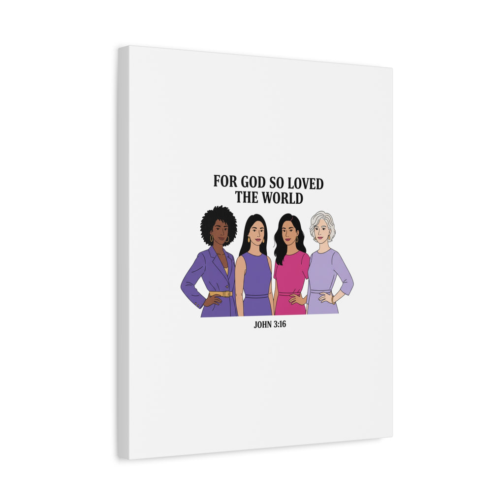 Feminist 'For God So Loved the World' Canvas