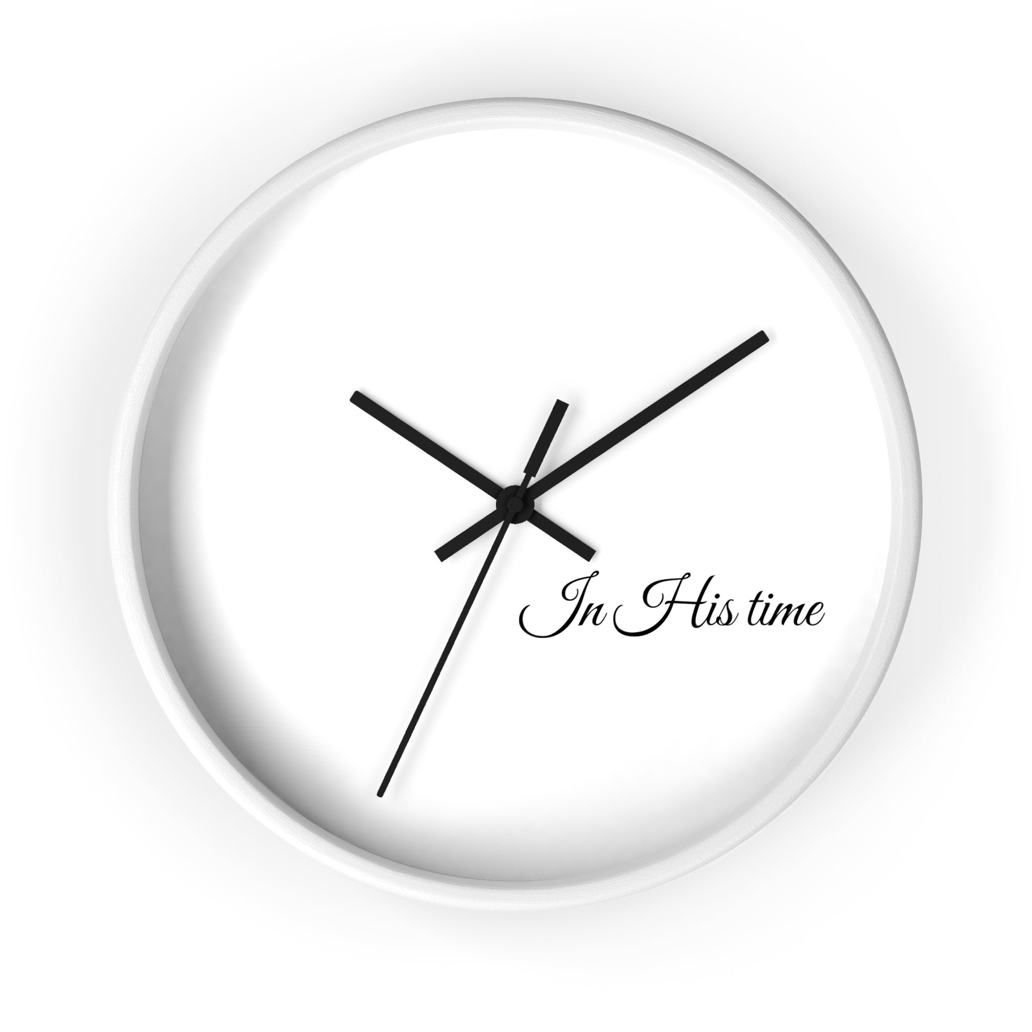 In His Time Wall Clock — Minimalist Bible Scripture Clock