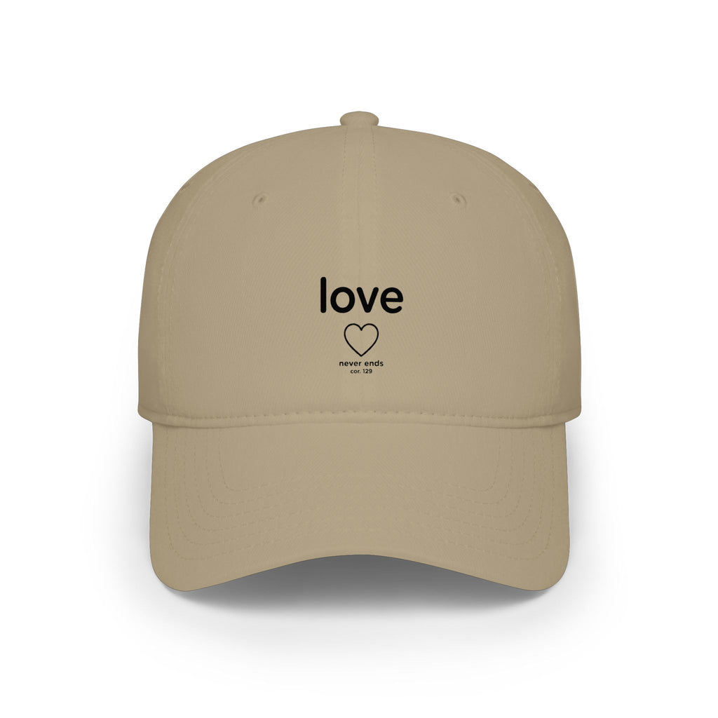 Love Heart Embroidered Baseball Cap — Minimalist Red Low-Profile Hat